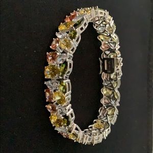 JCL Design Multi Gemstone Tennis Bracelet